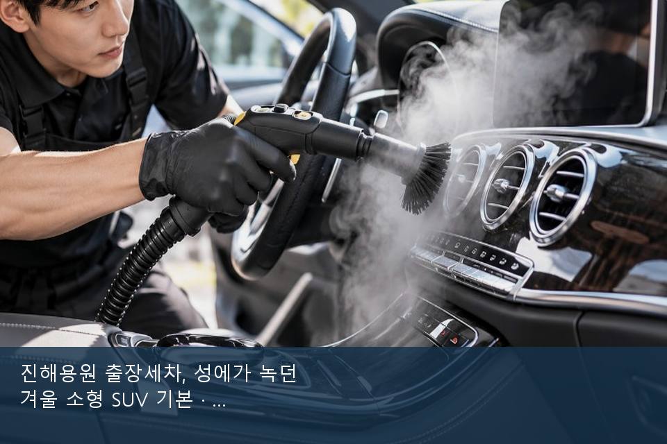 진해용원 출장세차, 성에가 녹던 겨울 소형 SUV 기본 · 주차장에서 부른 날
