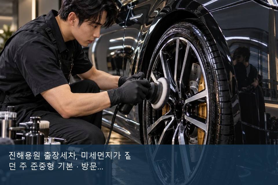 진해용원 출장세차, 미세먼지가 짙던 주 준중형 기본 · 방문 전에 확인한 것